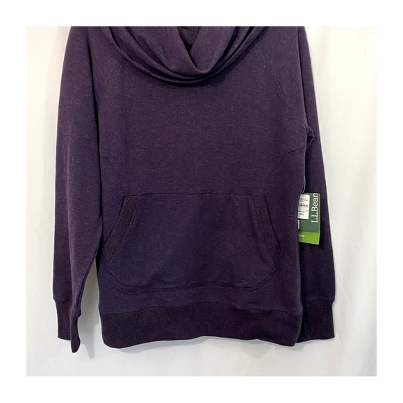 NWT L.L. Bean Cozy Cowl Neck Pullover Sweater in Purple Heather - Picture 4 of 10